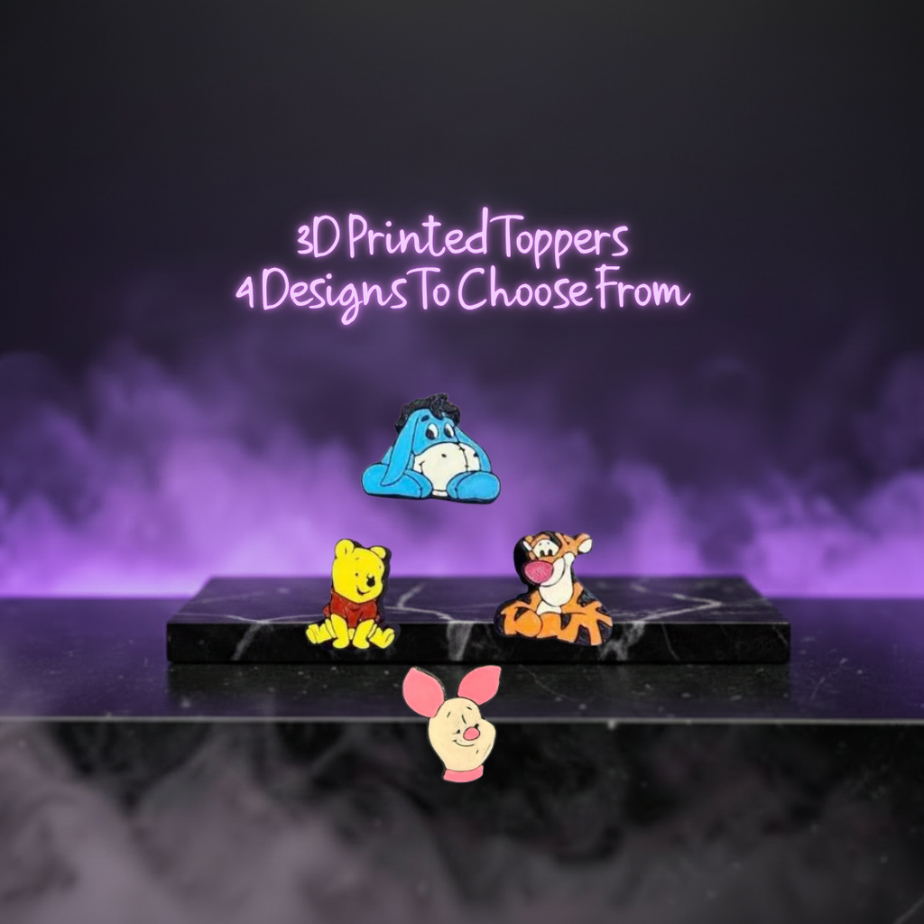 Pooh & Friends 3D Printed Straw Toppers *4 Designs to Choose From*
