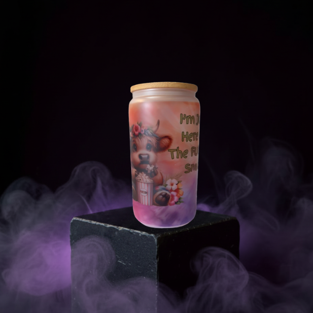 Here for the Fucking Snacks 12oz Stainless Steel Tumbler or 16oz Glass Mug