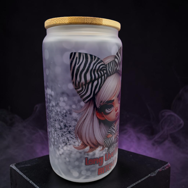 Long Live Resting Bitch Face 20oz Stainless Steel Tumbler or 16oz Glass Mug