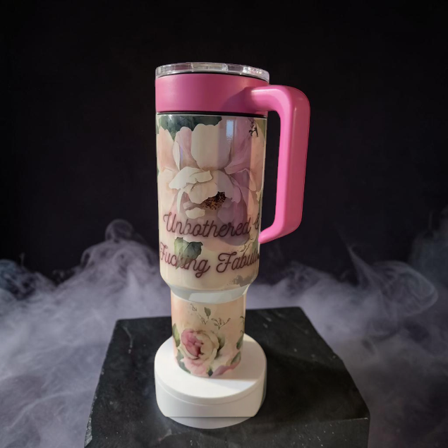 Unbothered and Fucking Fabulous 20oz, 40oz Stainless Steel Tumbler or 16oz Glass Mug