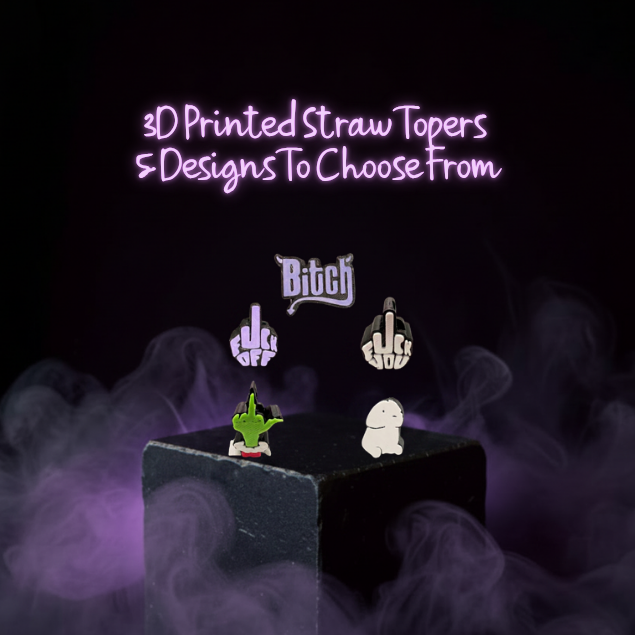 Naughty Friends 3D Printed Straw Toppers *5 Options to Choose*