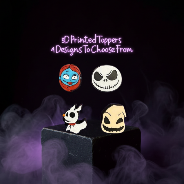 Jack Skeleton & Friends 3D Printed Straw Toppers *4 Options to choose*