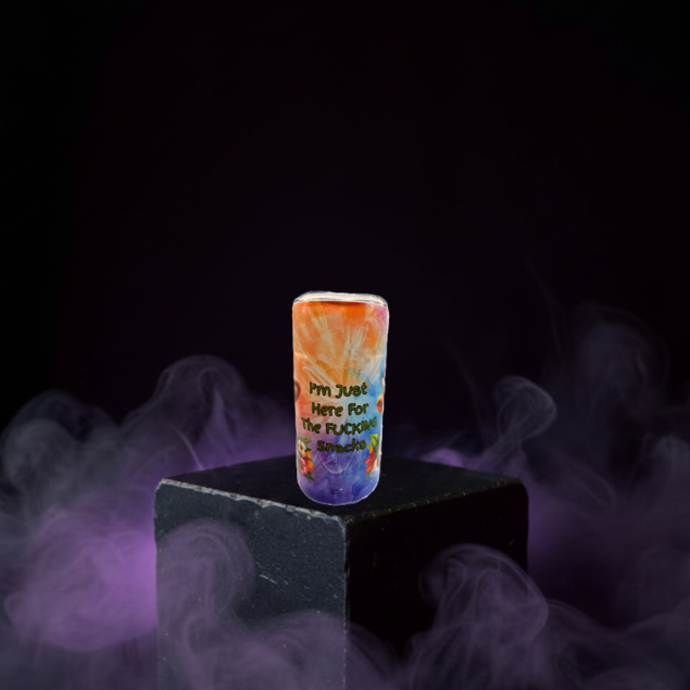 Here for the Fucking Snacks 12oz Stainless Steel Tumbler or 16oz Glass Mug