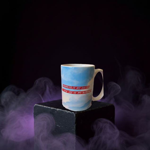 Kindness is My Go to, Fuck Off is My Wingman Ceramic 15oz Coffee Mug